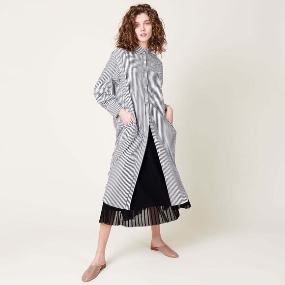 Maria McManus Striped Shirtdress in Black/White, size XS (fits size Small) - Picture 11 of 13